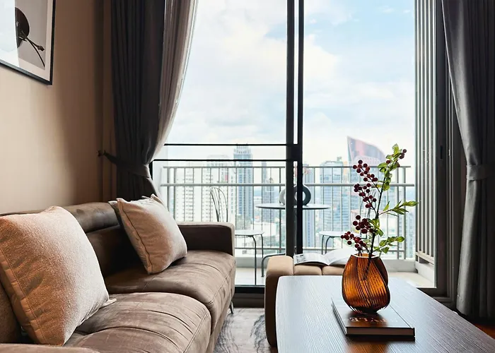 Near Bts - High Floor - Pool And Gym - Sontana Apartamento Banguecoque